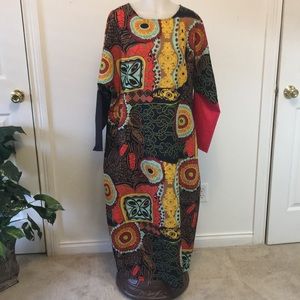 Zanzea Maxi Kaftan Lounging Dress Tribal NWT LG